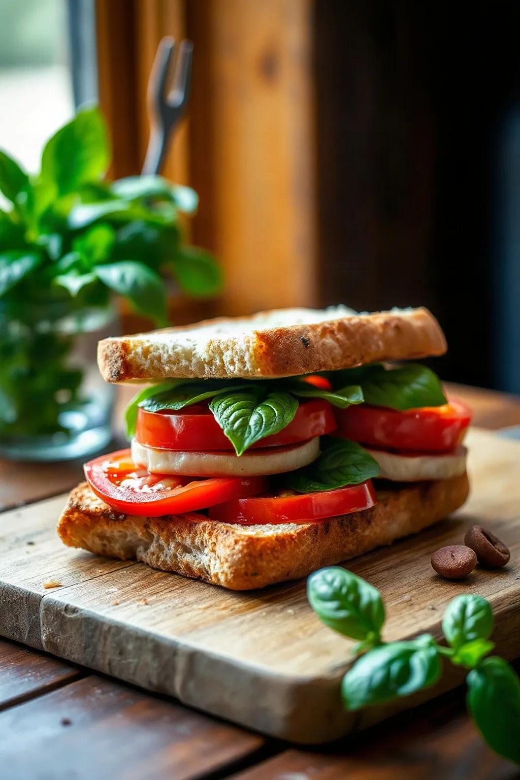 Marinated Tomato Sandwich
