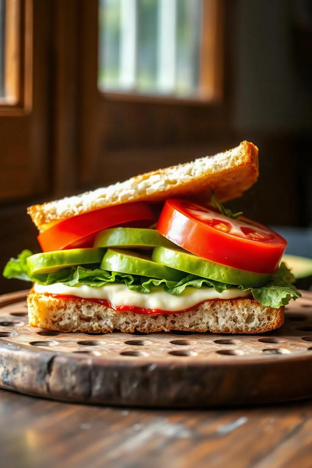 Tomato and Avocado Sandwich