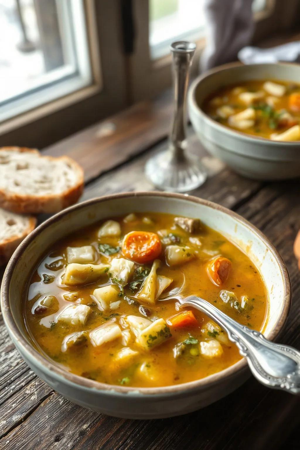Soupe campagnarde au chou de savoie