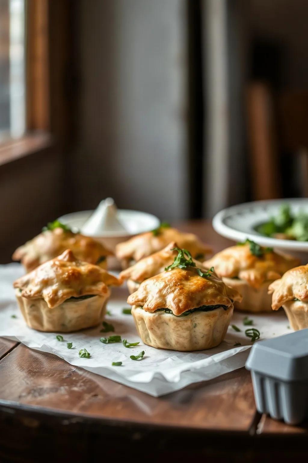 Spinach Spanakopita Puffs