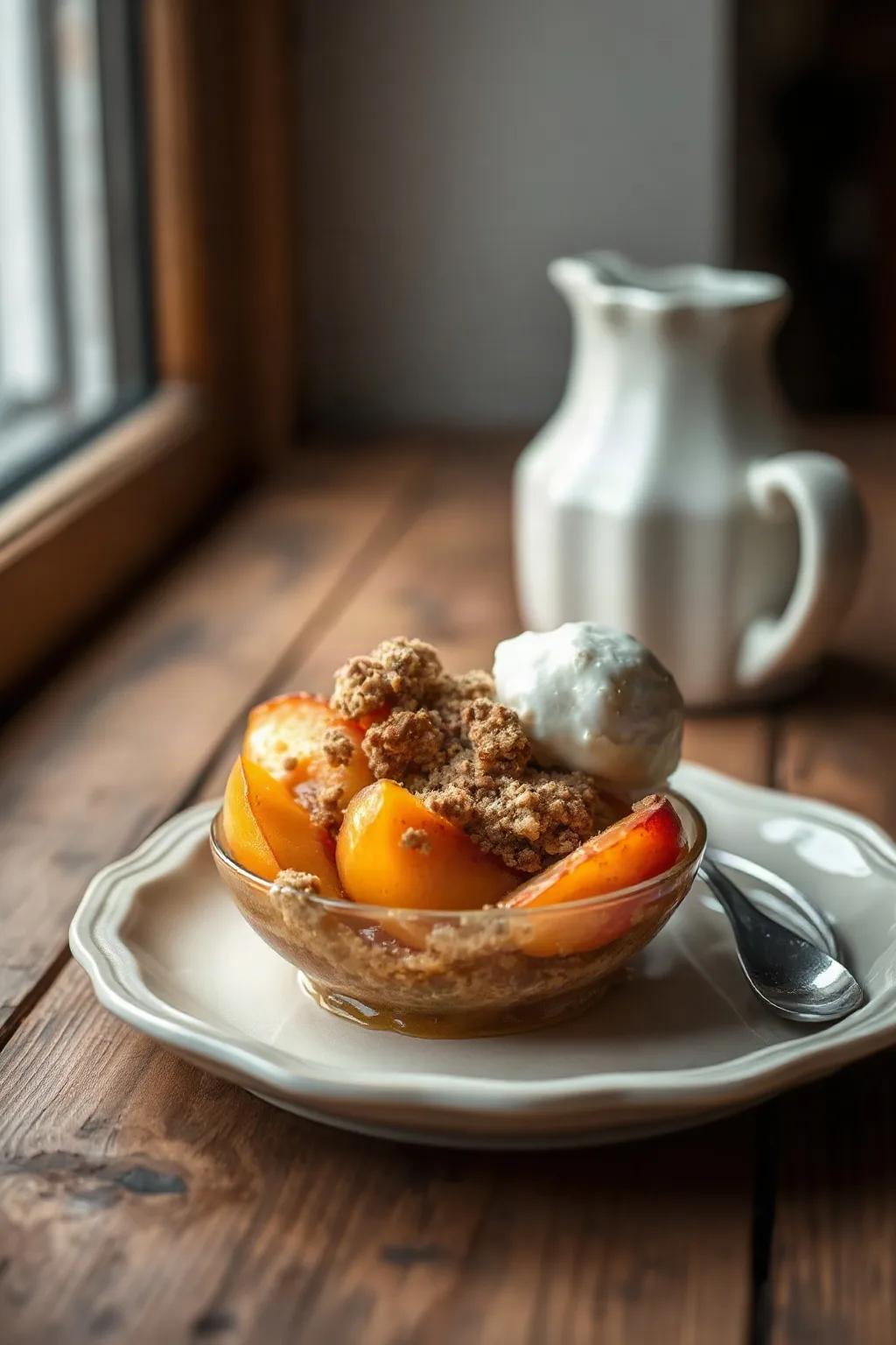 Crumble aux pêches