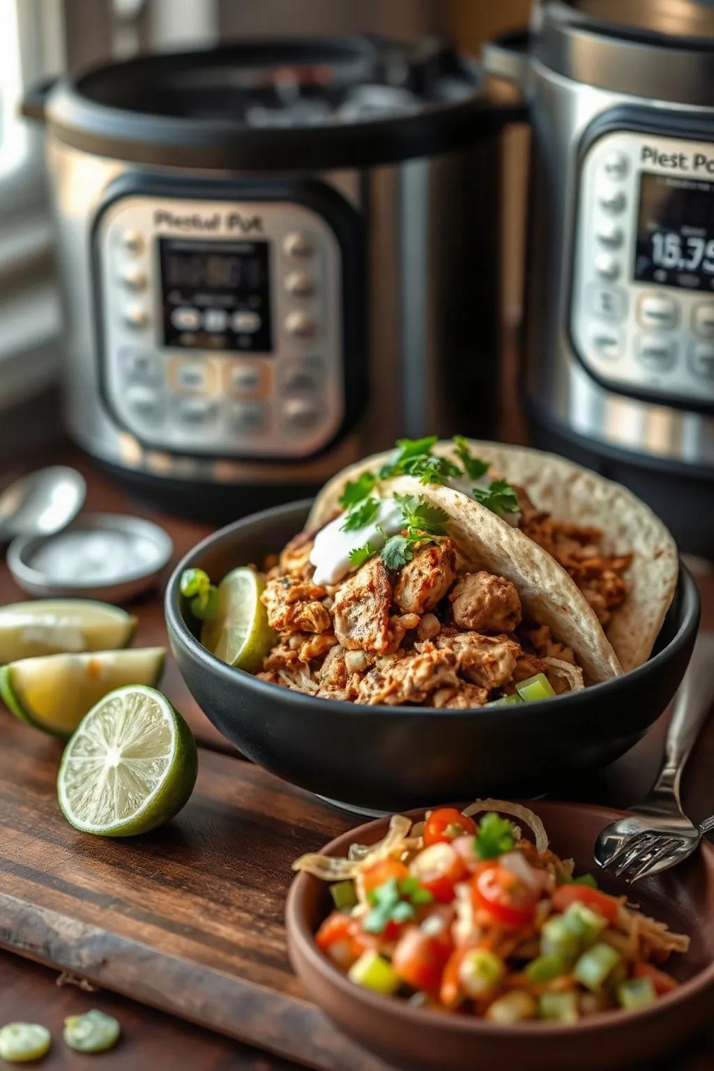 Pressure Cooker Chicken Burrito Bowl
