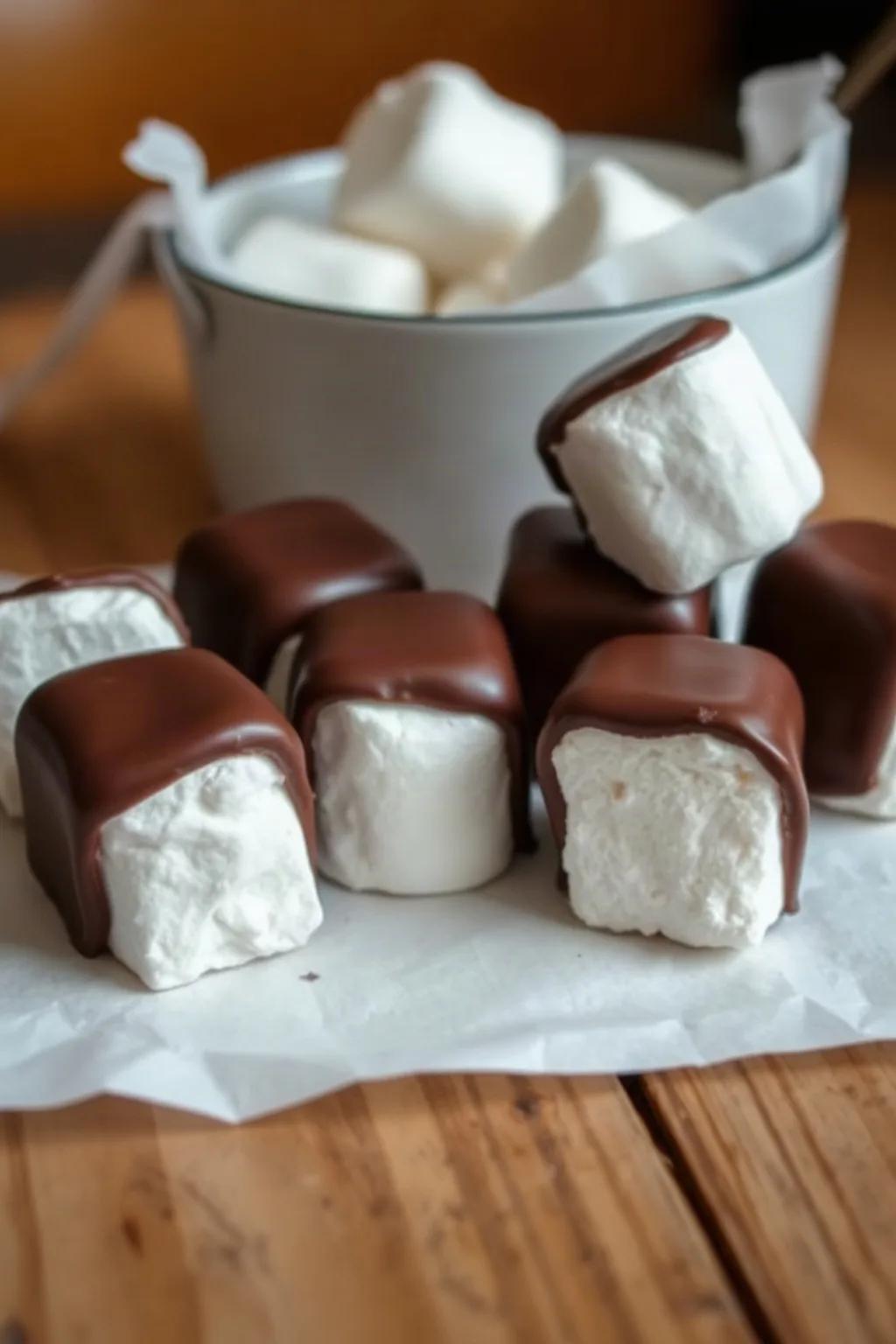 Chocolate-Covered Marshmallows