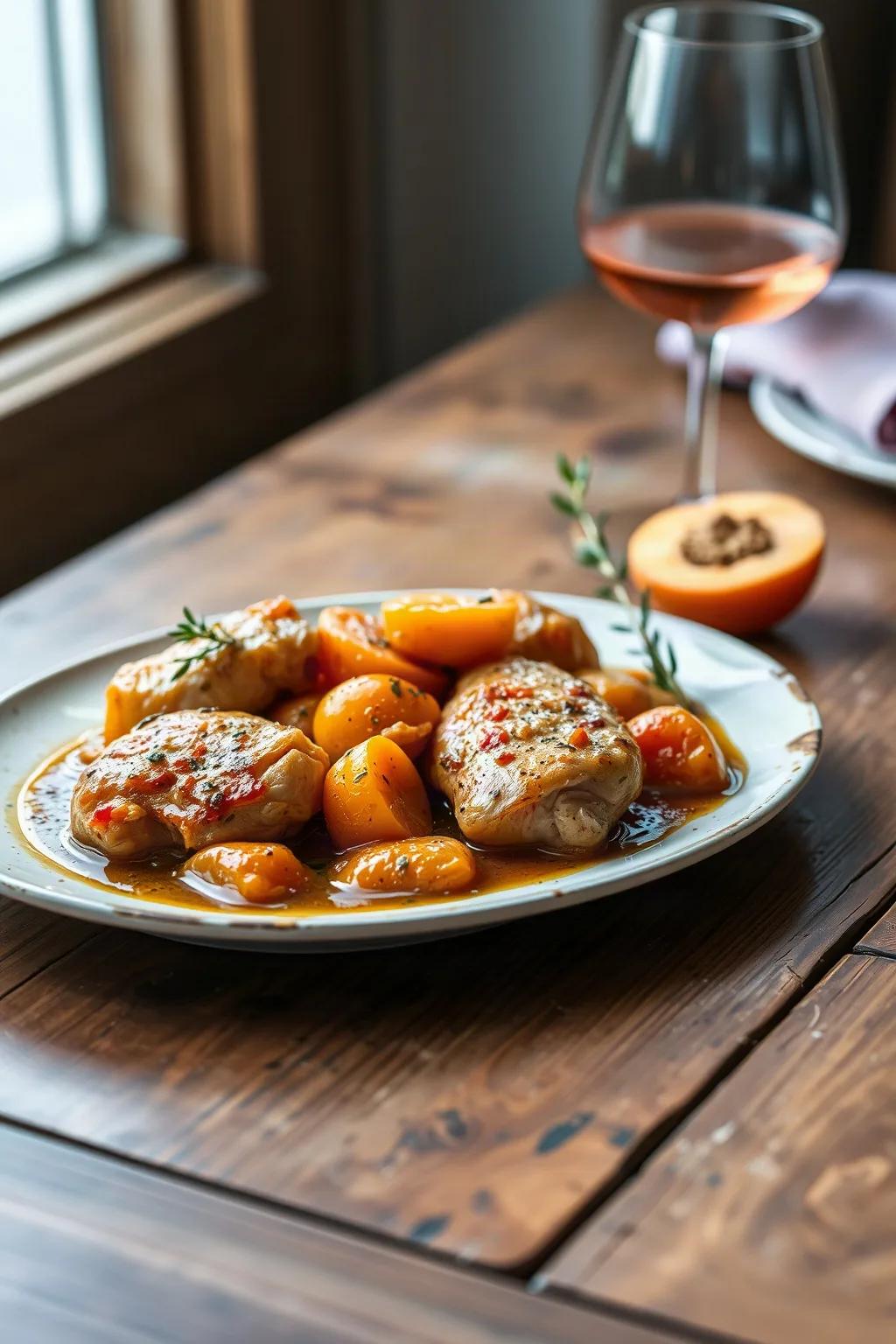 Chicken with Apricots and Ginger