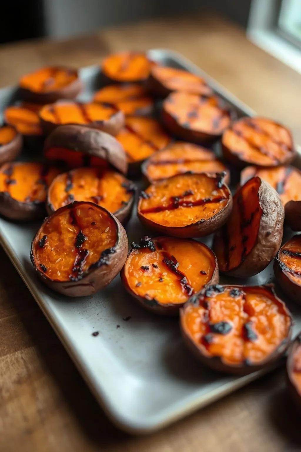 Patates douces grillées au four
