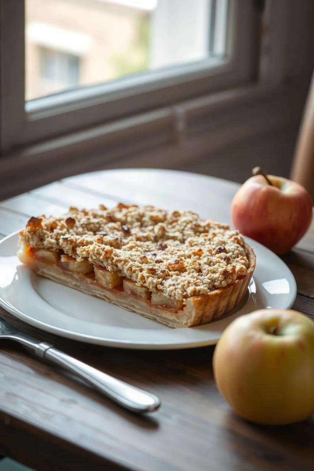 Tarte crumble aux pommes
