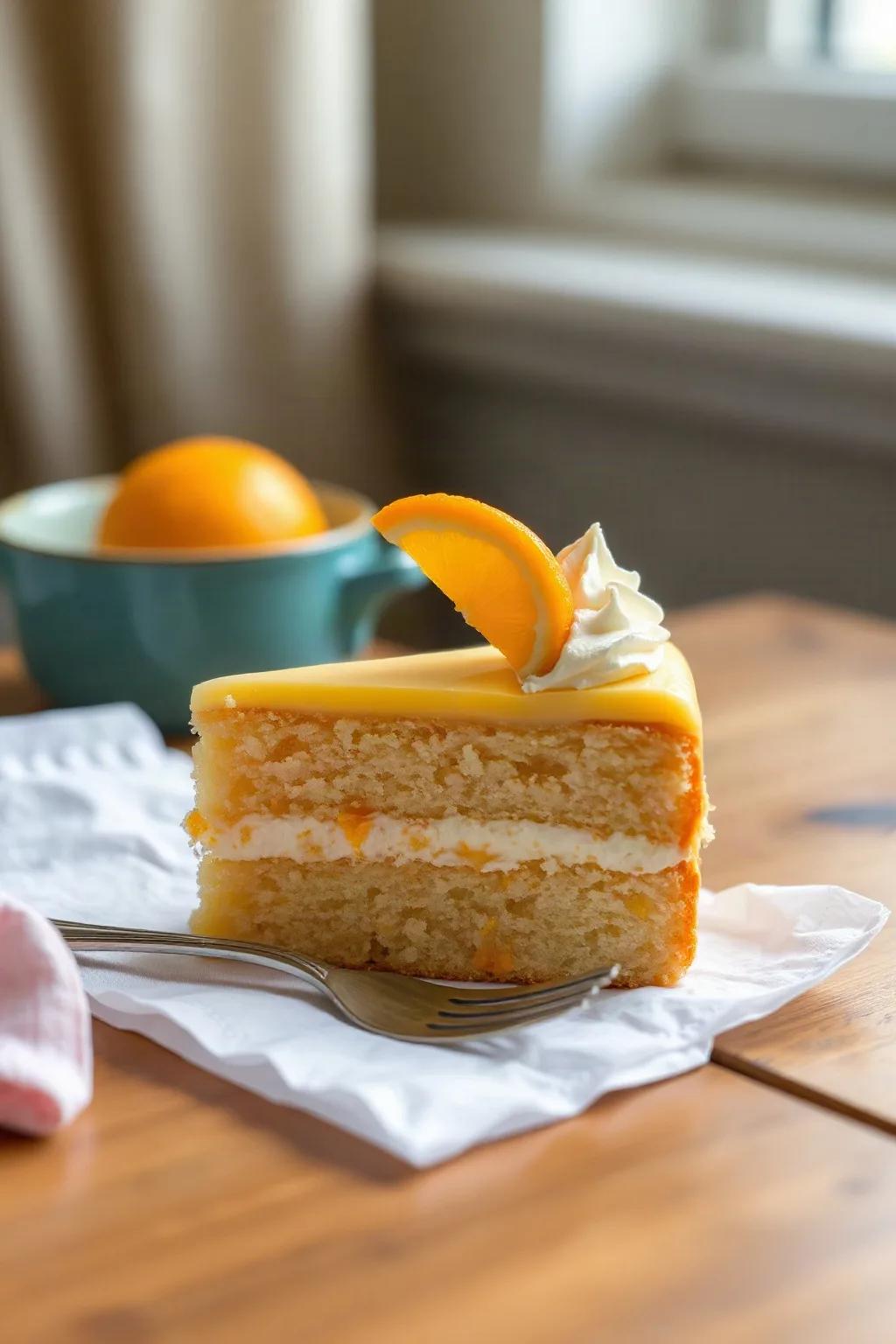 Lactose-Free Orange Creamsicle Cake