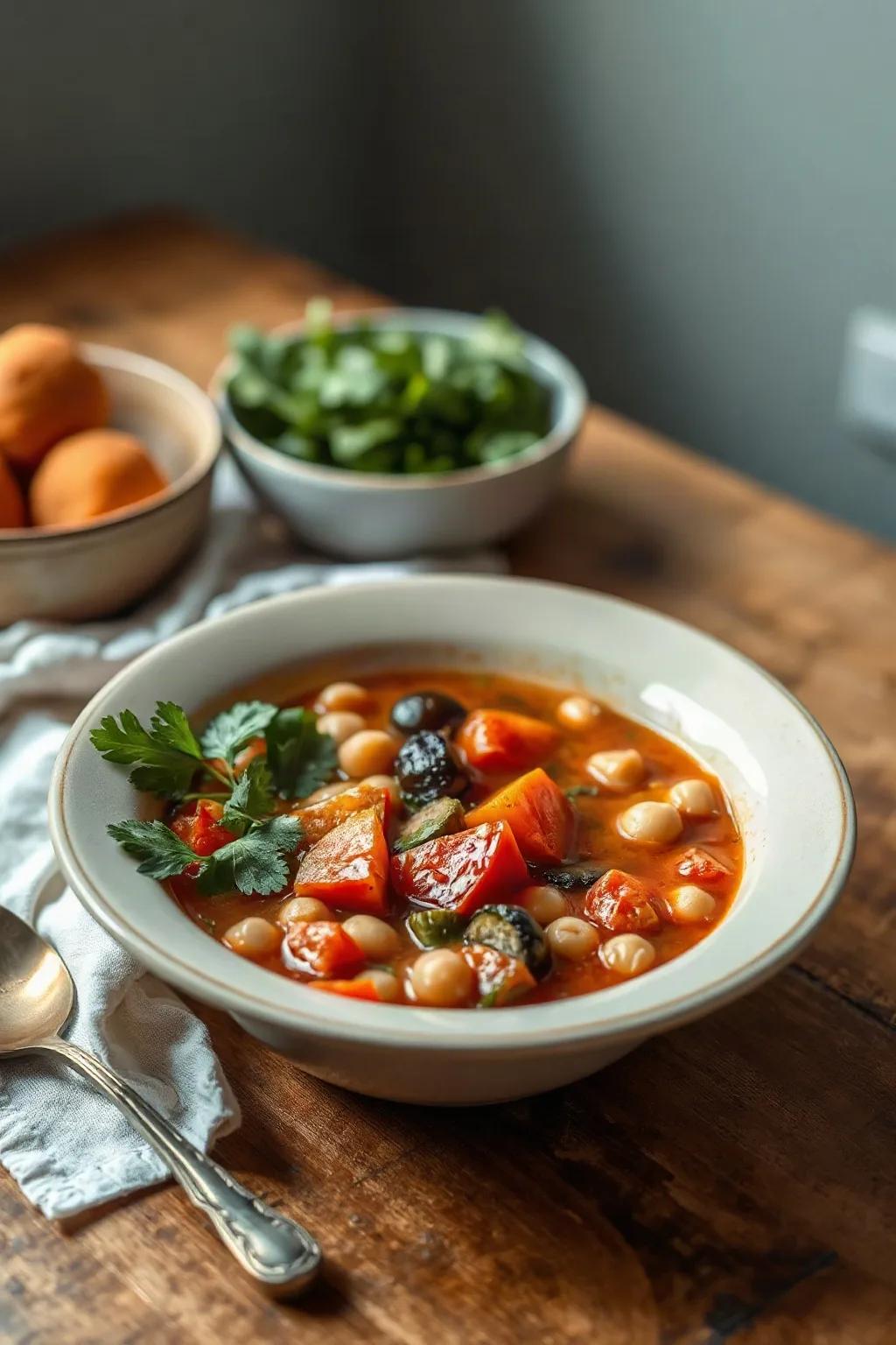 Sopa de Verduras y Garbanzos