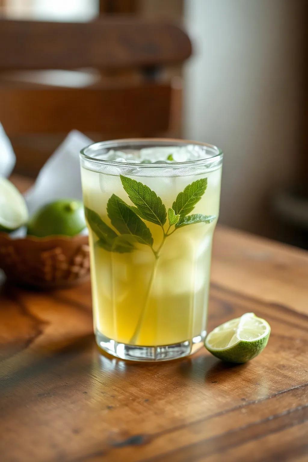 Té Verde Helado con Lima