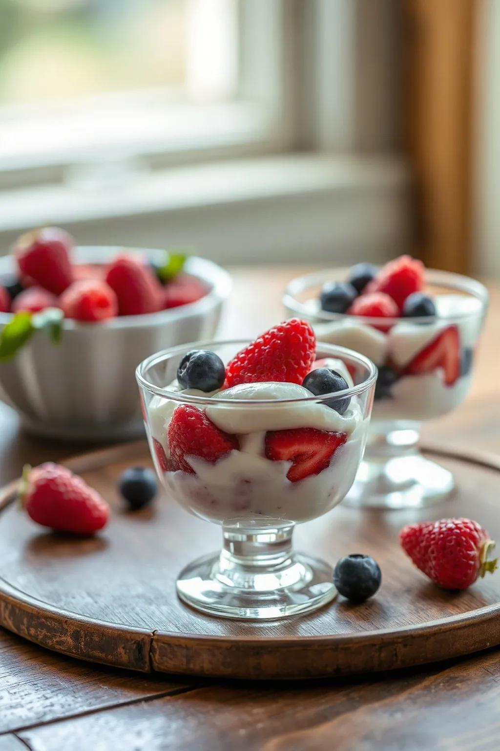 Frozen Fruit Pudding