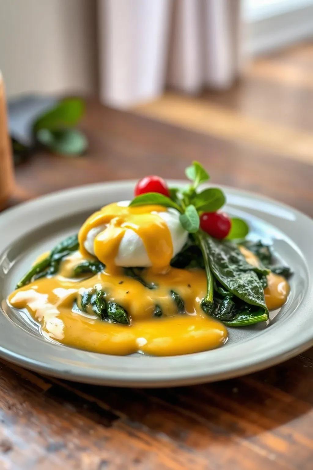 Eggs Florentine with Spinach and Mornay Sauce