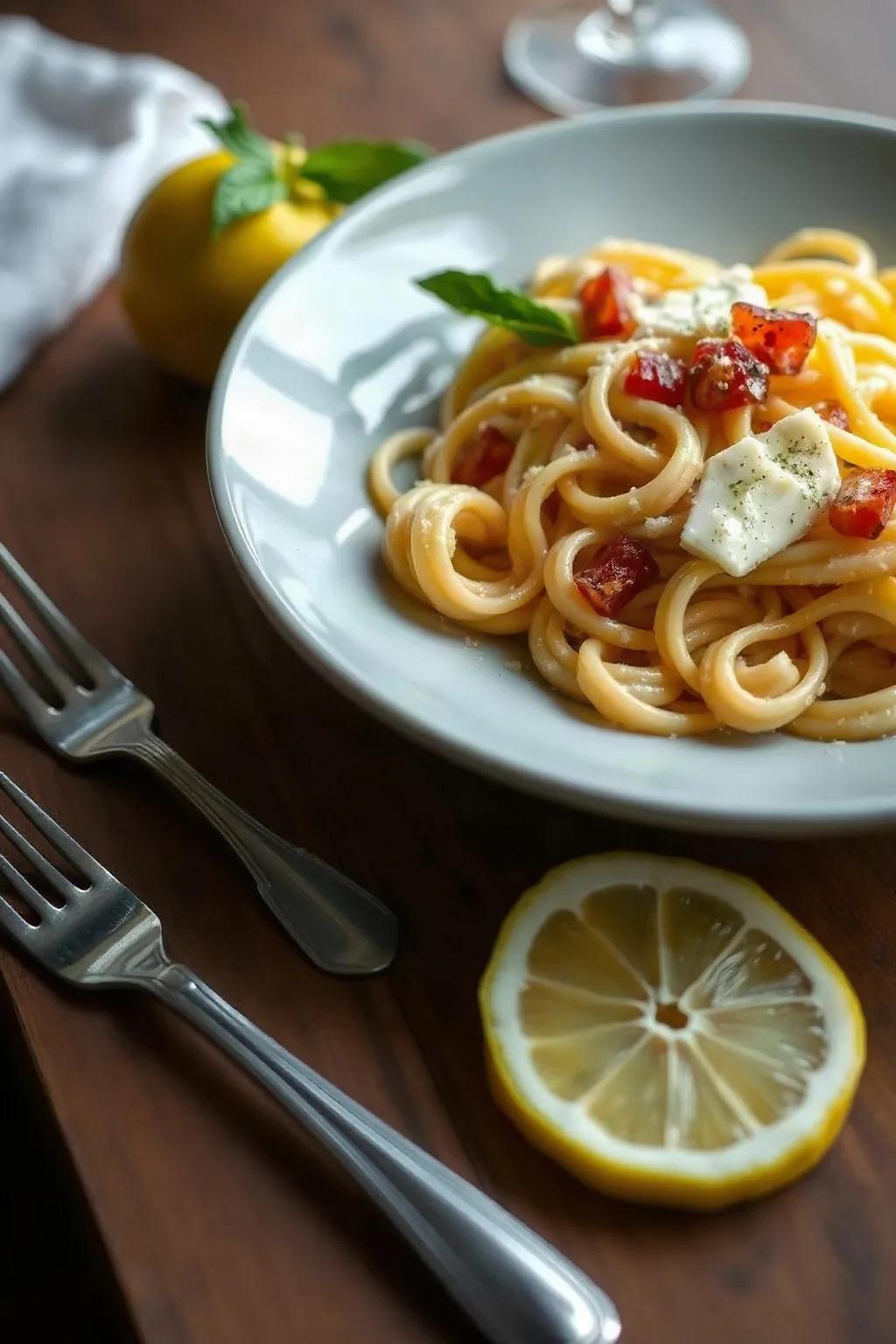 Lemon Pepper Pasta with Parmigiano Reggiano