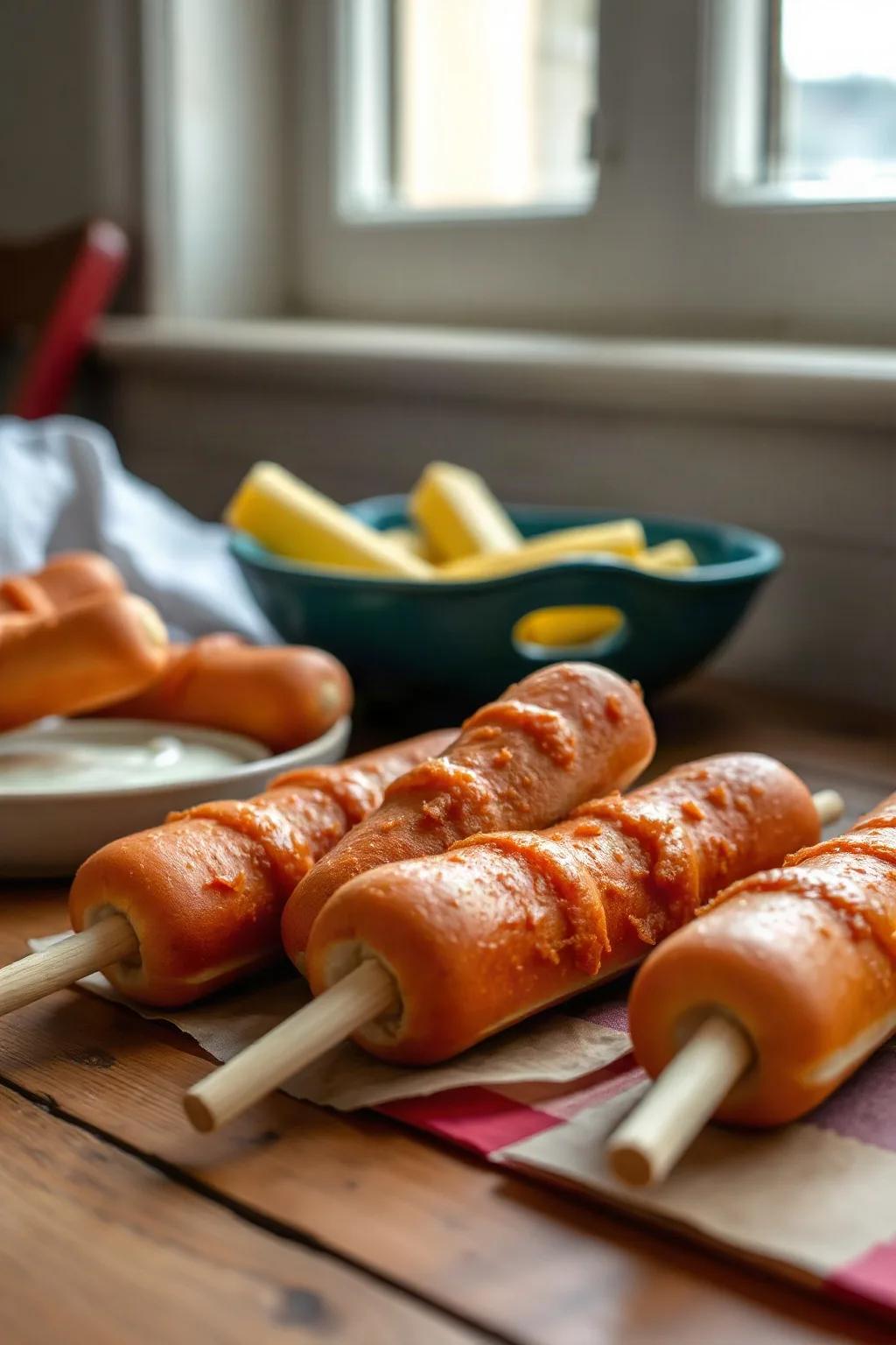Homemade Corn Dog Sausages
