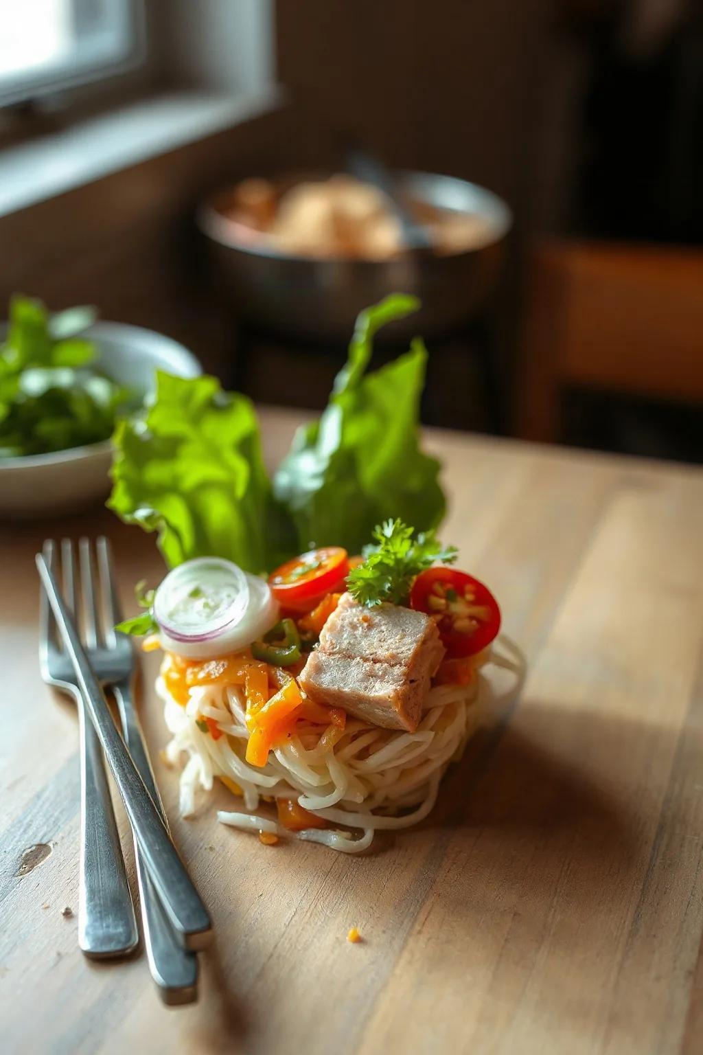 Spicy Tuna Vermicelli Salad