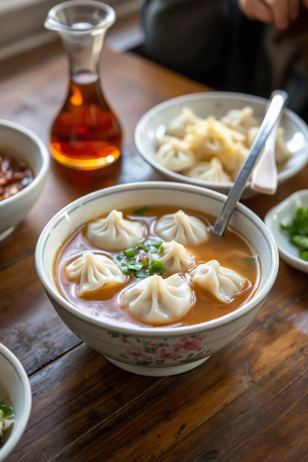 Wonton Soup with Chinese Dumplings