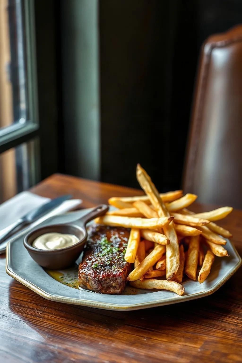 Bavette à l'échalote et frites maison