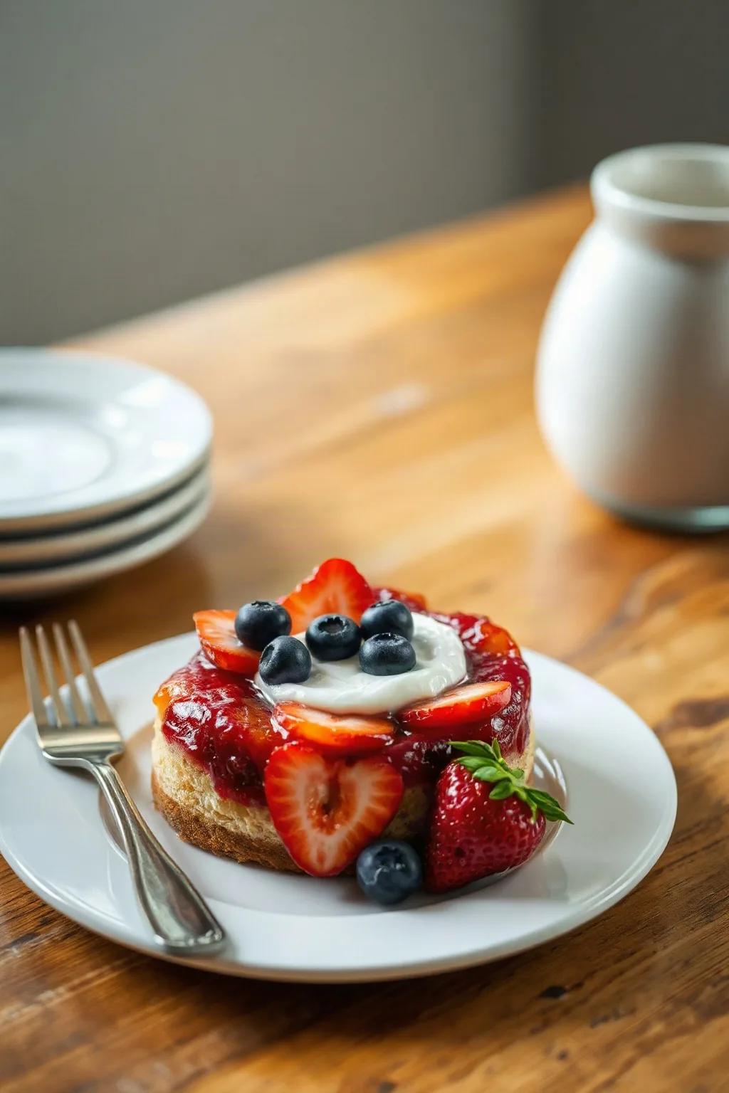 Yogurt and Fruit Upside-Down Cake