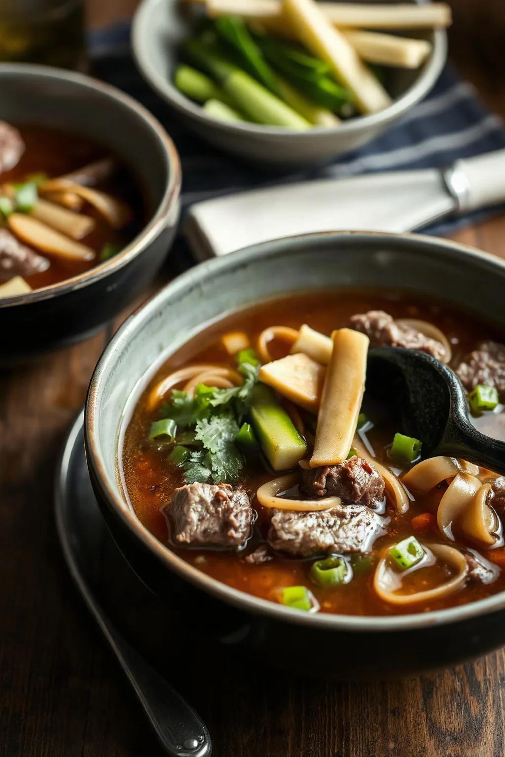Slow Cooker Beef and Udon Noodle Soup