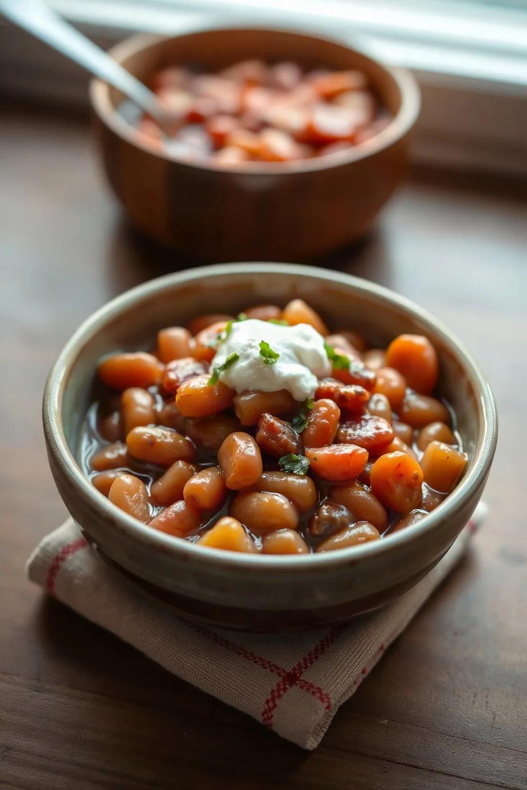 Maple Baked Beans Without Pork
