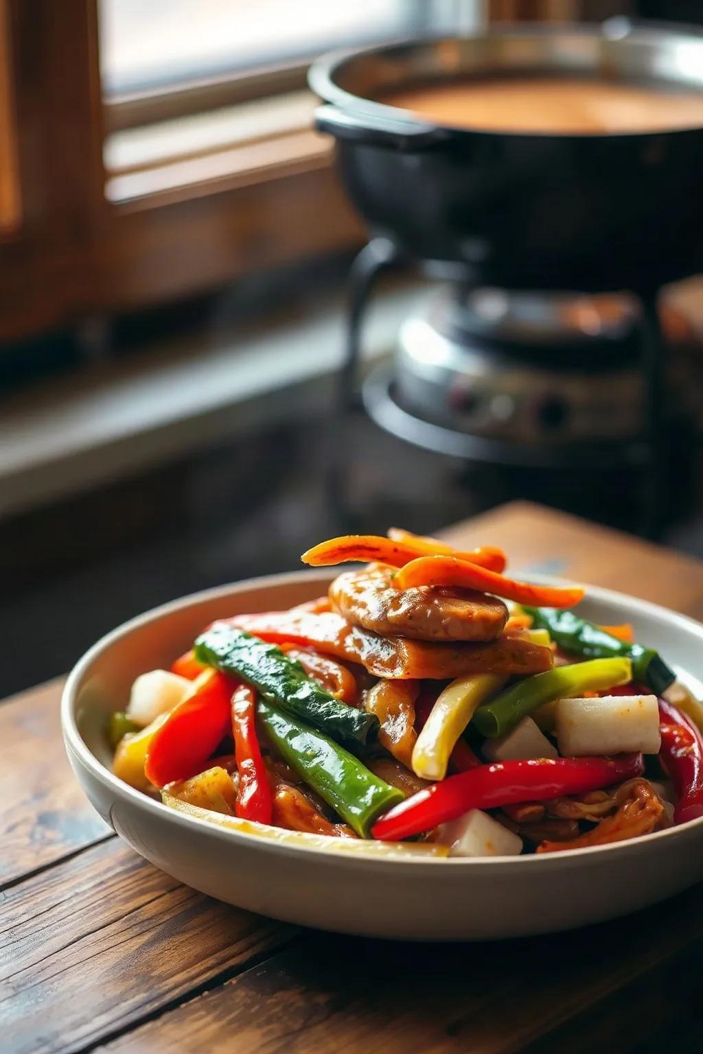 Stir-Fried Leftover Fondue Chinoise