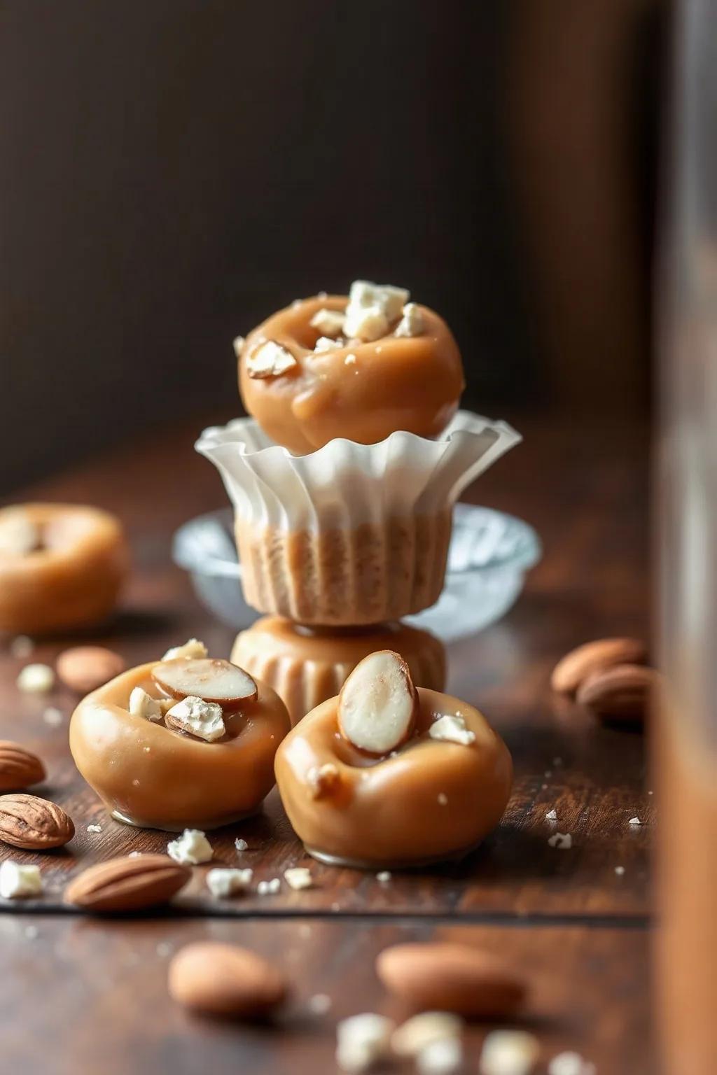 Sweet Caramel and Almond Bites