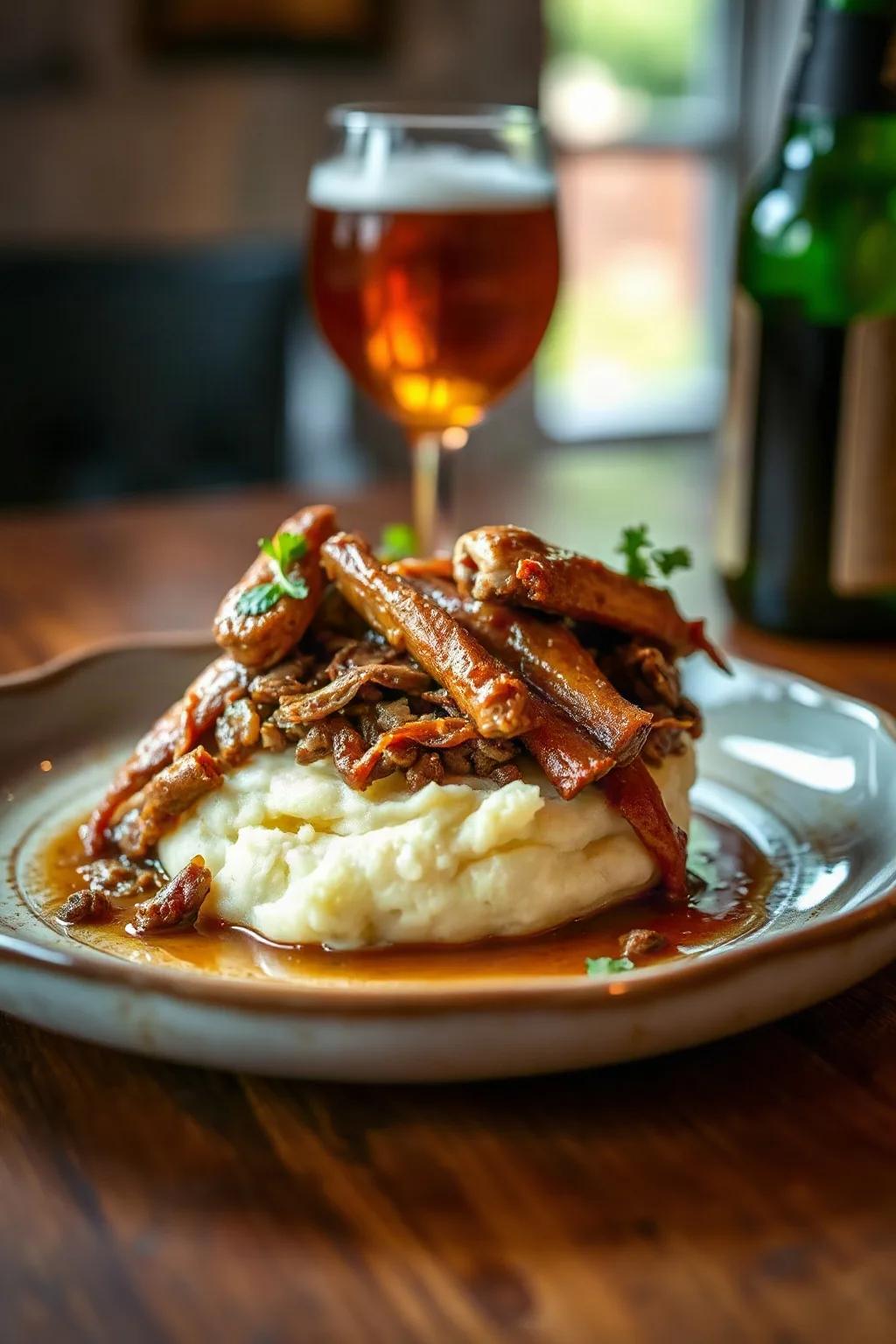 Braised Beer Pork Parmentier