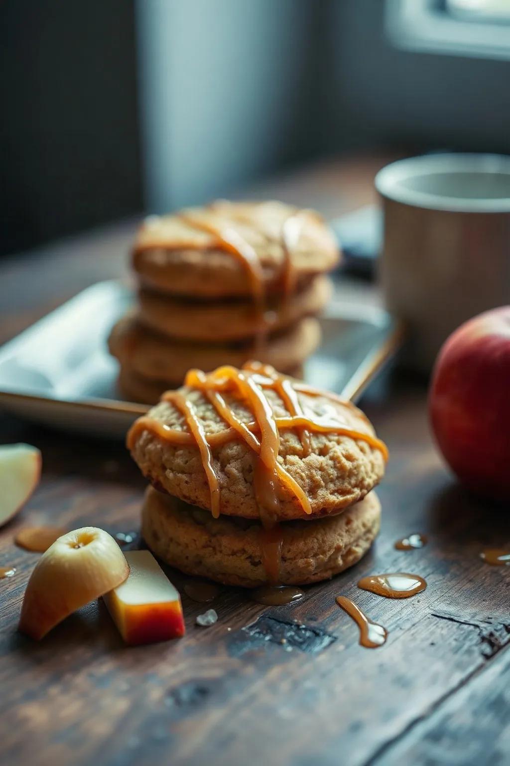 Apple Caramel Biscuits
