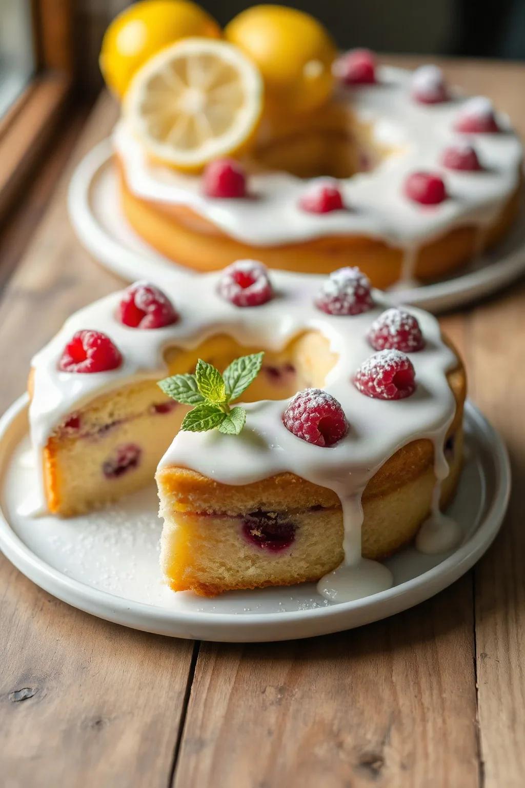 Lemon and Raspberry Cake