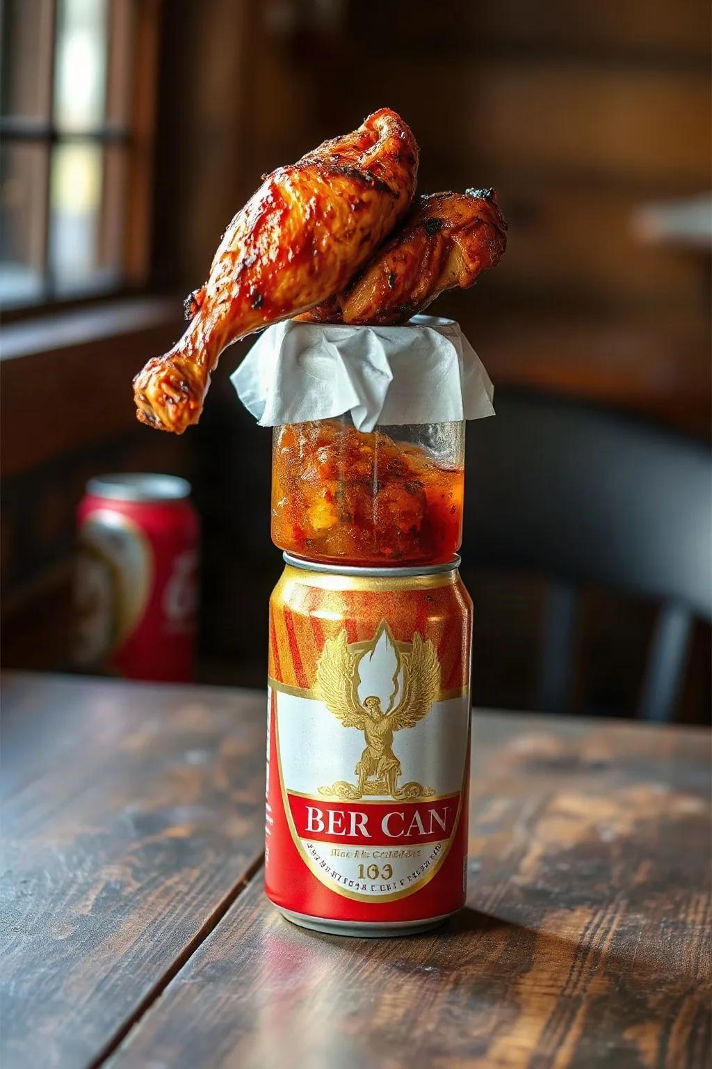 Pollo en Lata de Cerveza
