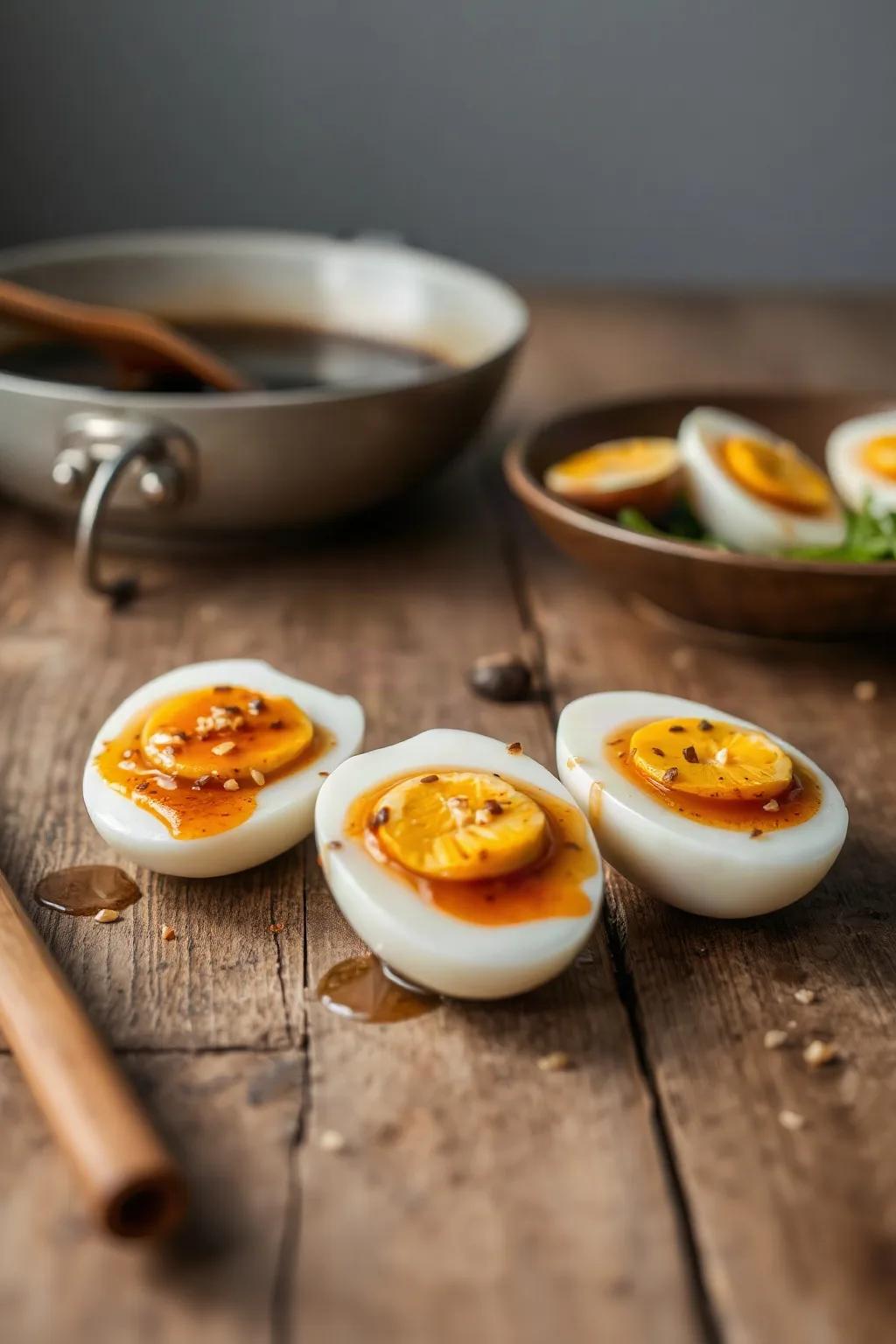 Soy and Sesame Marinated Eggs