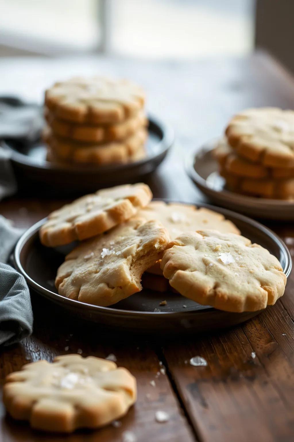 Salted Maple and Honey Shortbread Cookies