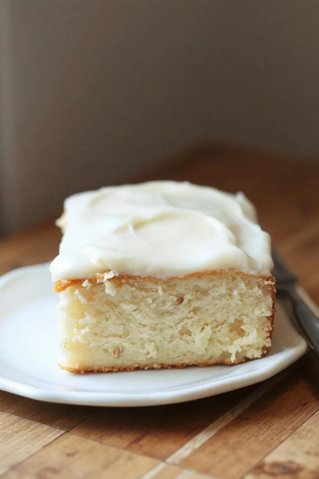 Gâteau à la vanille dans une plaque