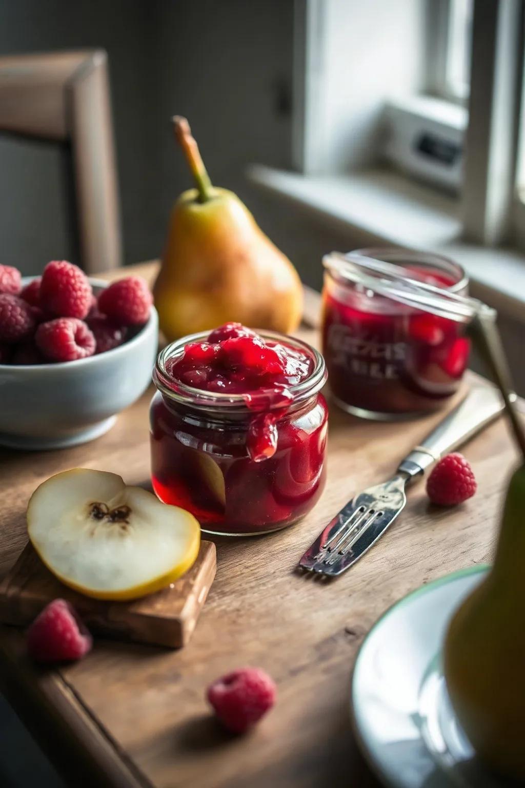 Pear and Raspberry Jam