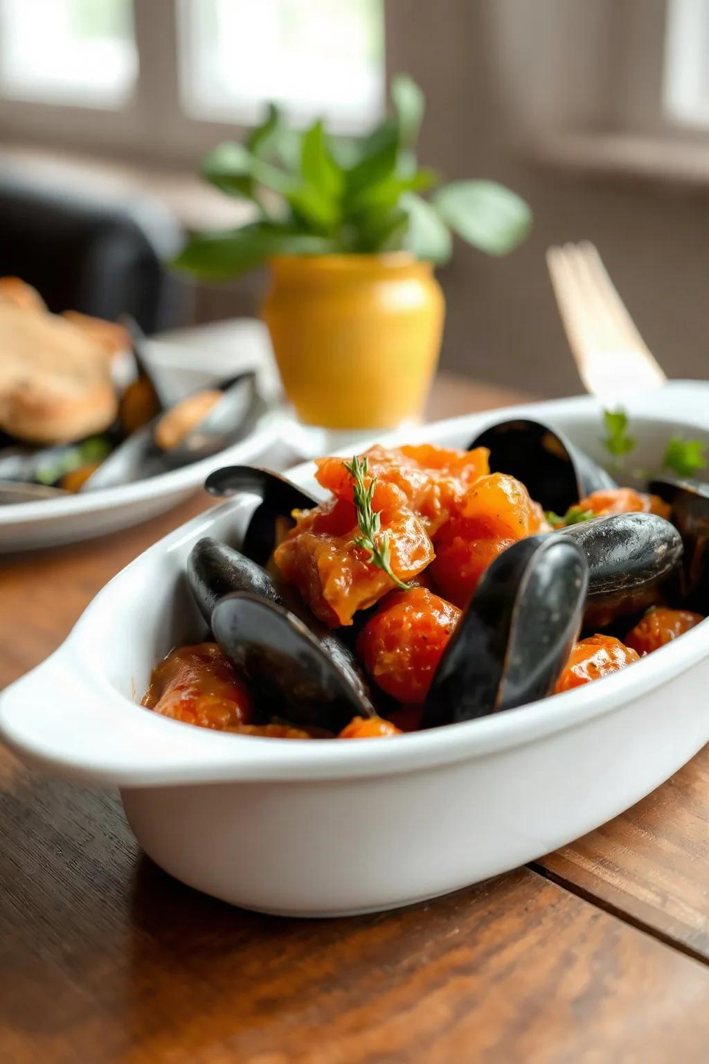 Mussels with Tomatoes and Thyme