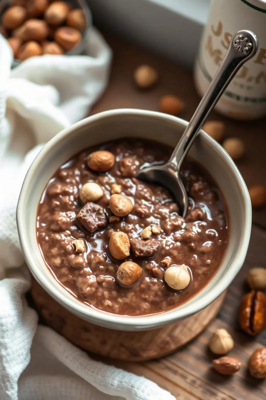 Avena con Chocolate y Avellanas