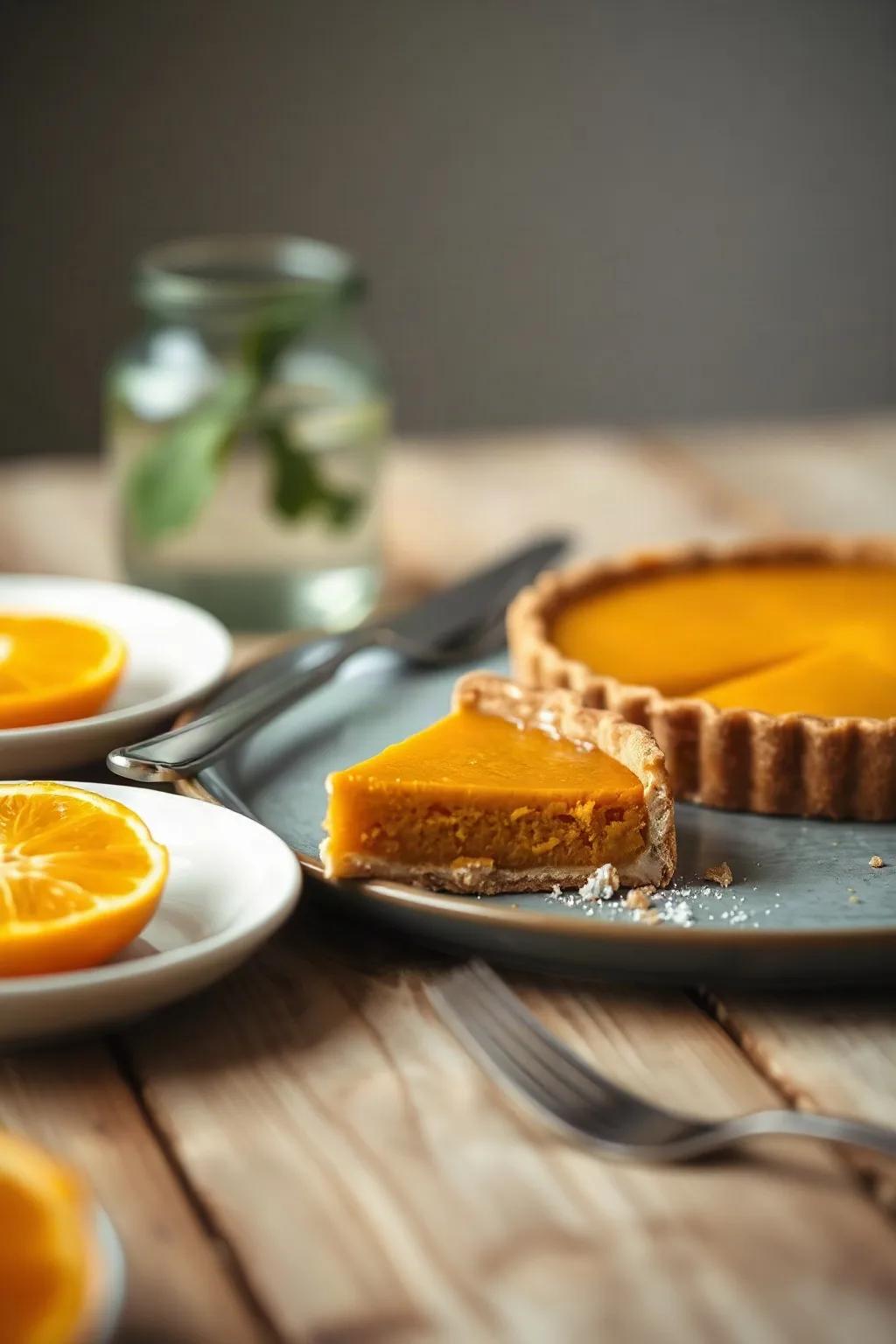 Tarte à l'orange et à la citrouille