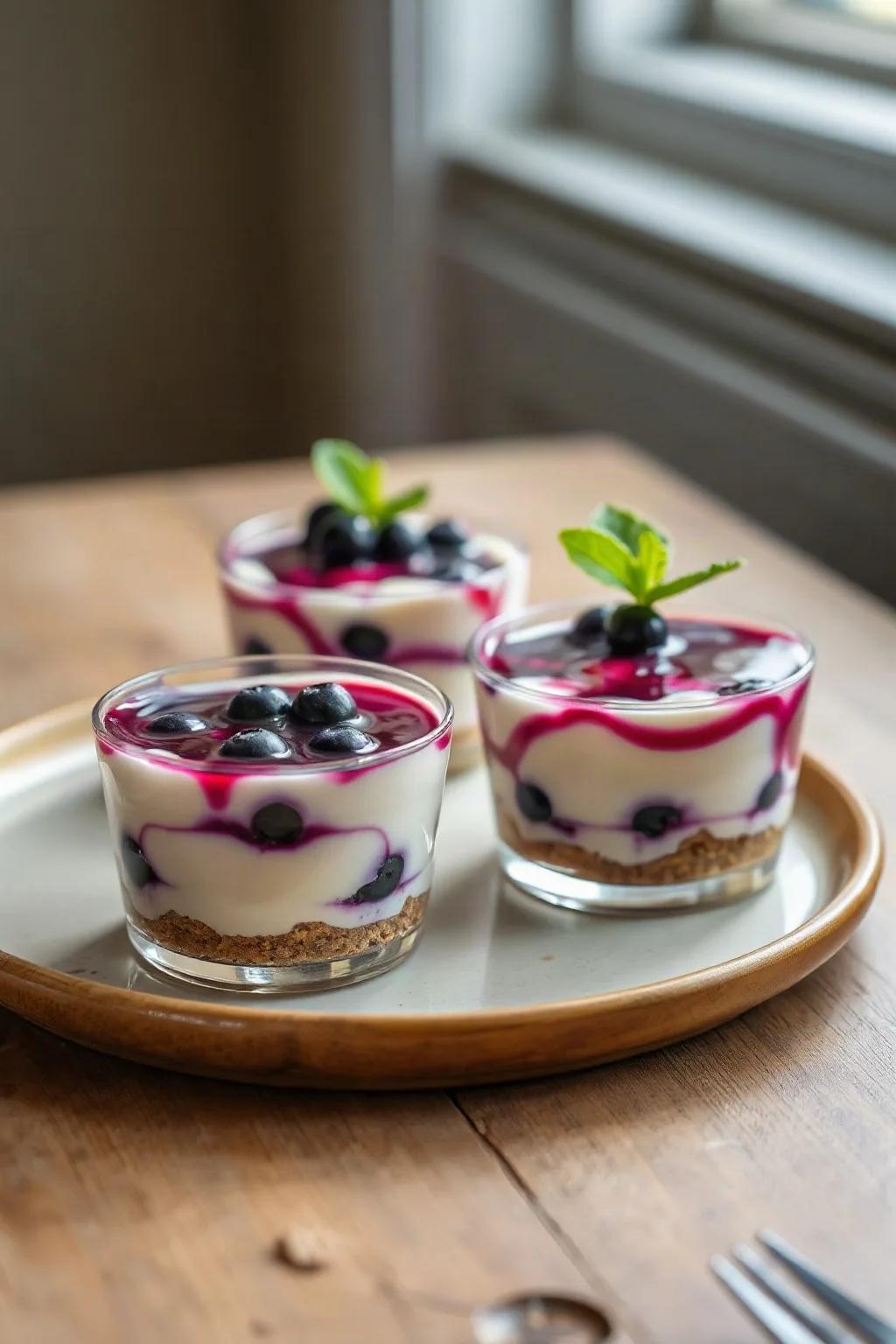 Cheesecake and Blueberry Verrines