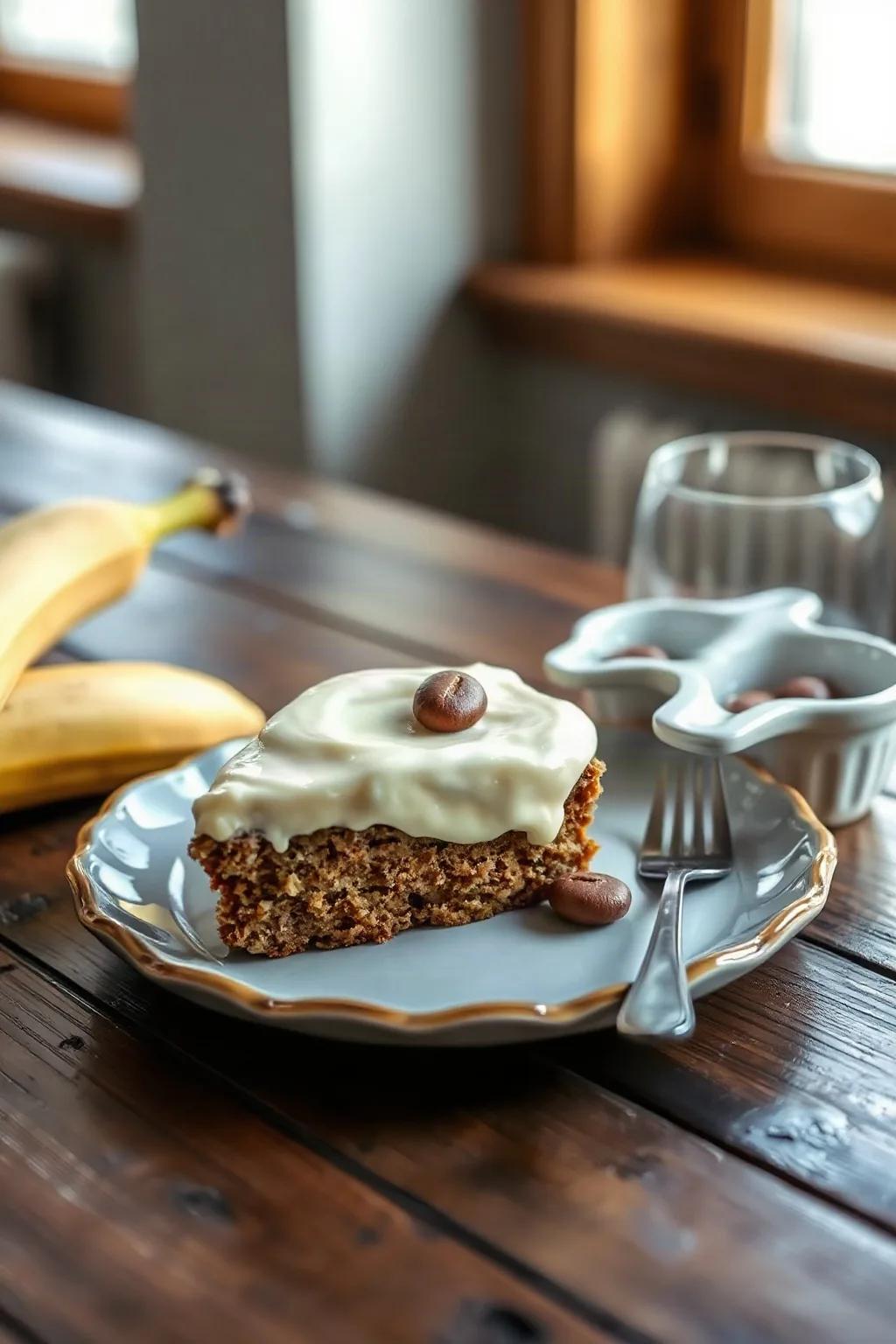 Banana Cake with Mars Bar Icing