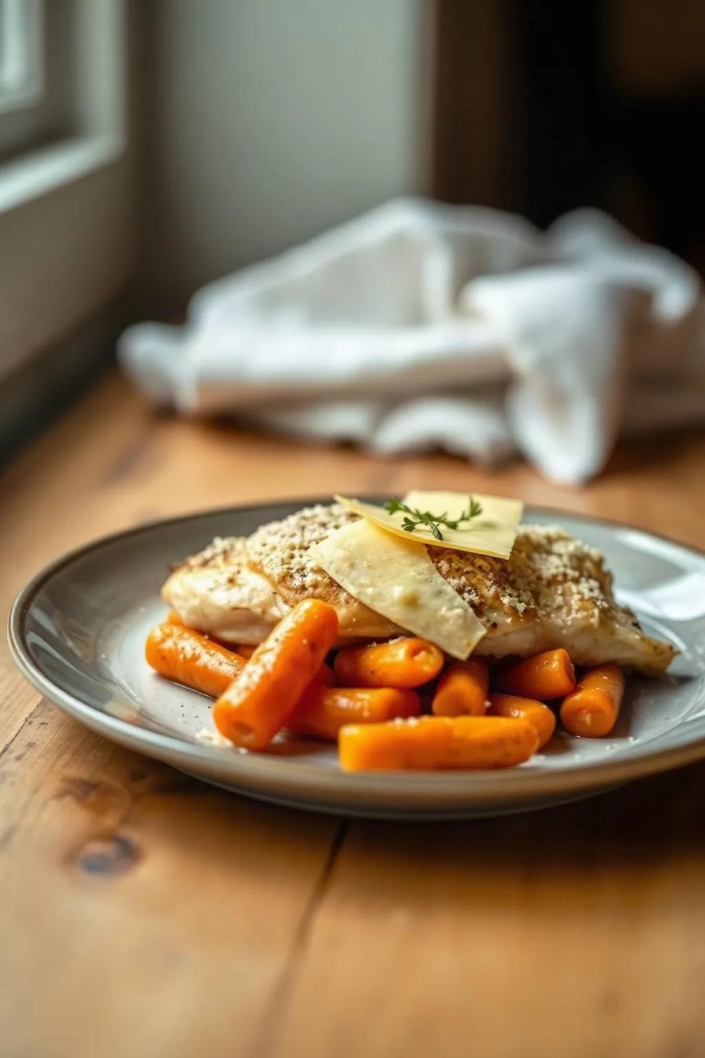 Pollo con Zanahorias y Parmesano