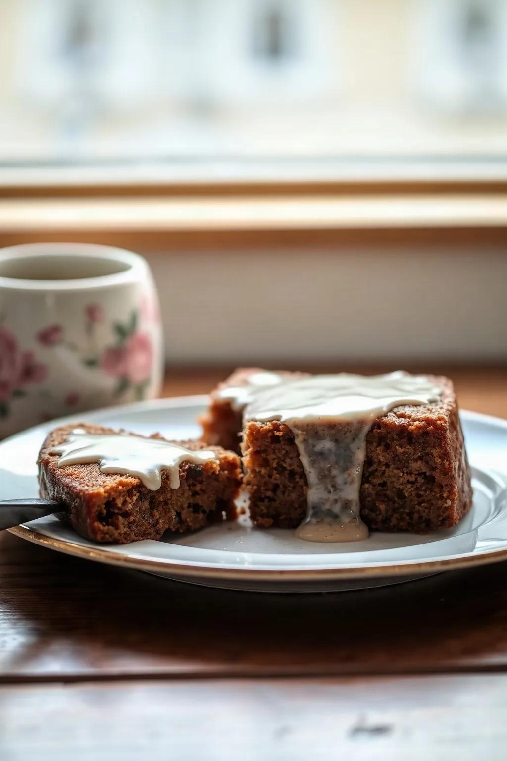 Date Cake with Almond Glaze
