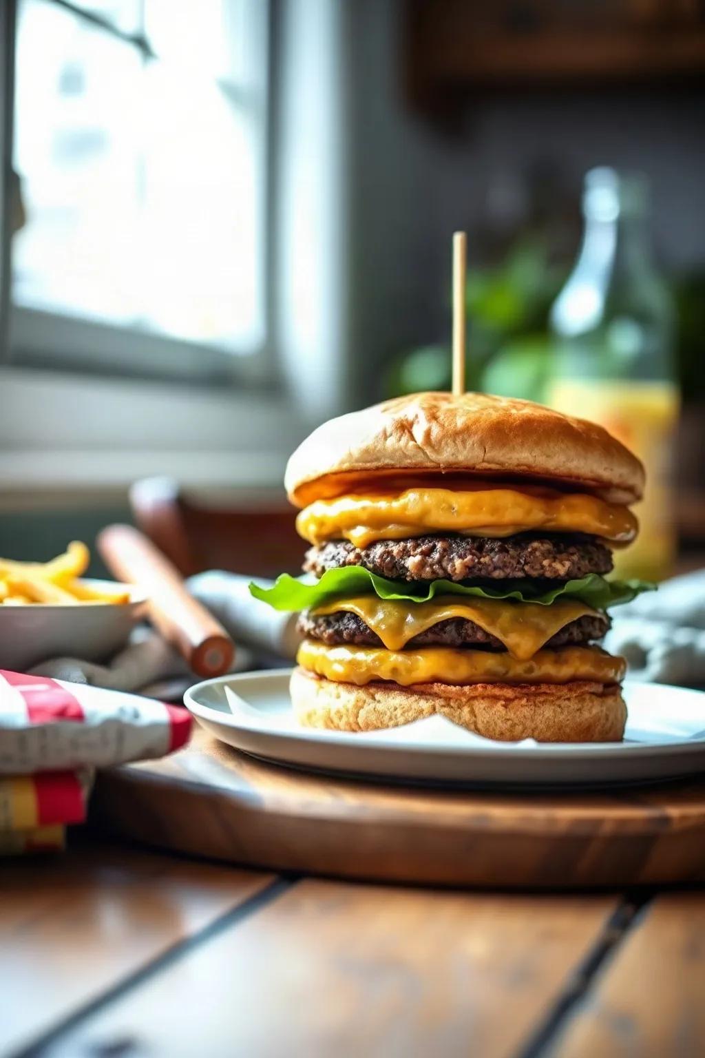 Hamburguesas Veganas Doble Estilo Americano