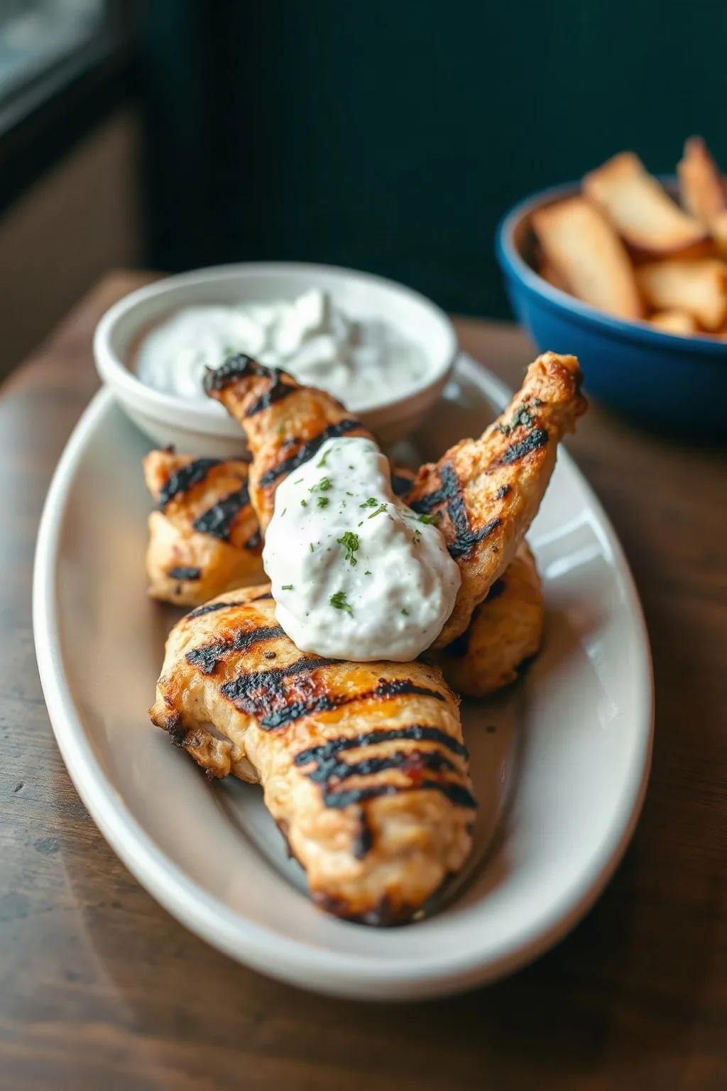 Pollo con Salsa Tzatziki
