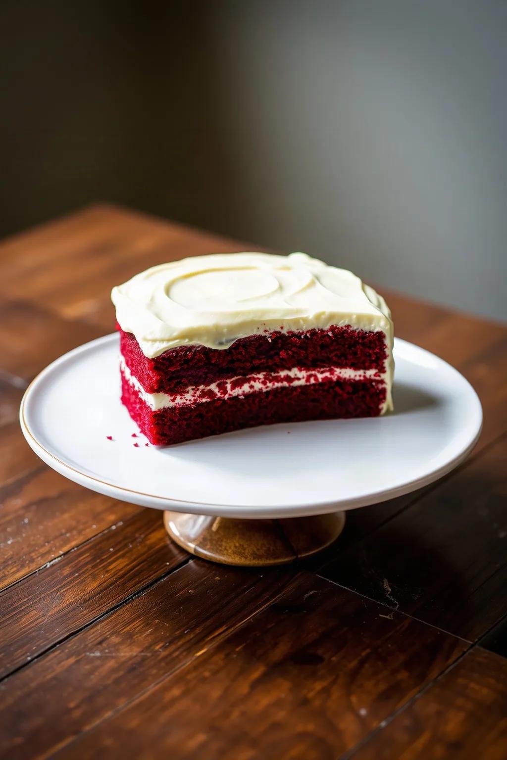 One-Tier Red Velvet Cake