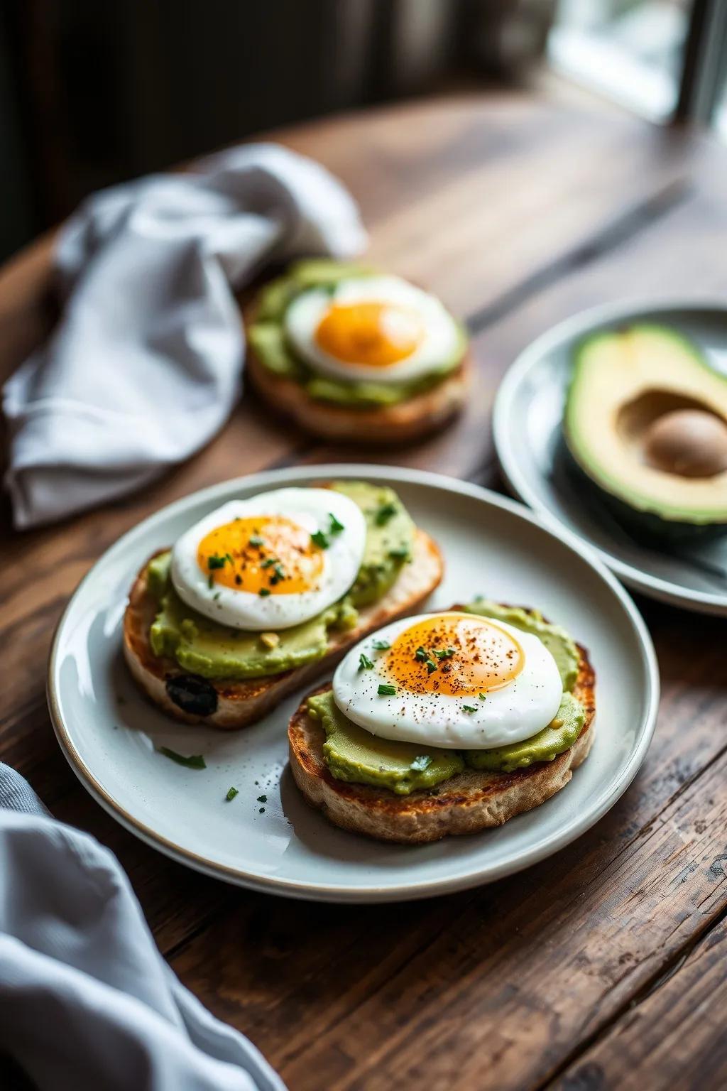 Avocado and Egg Tartines