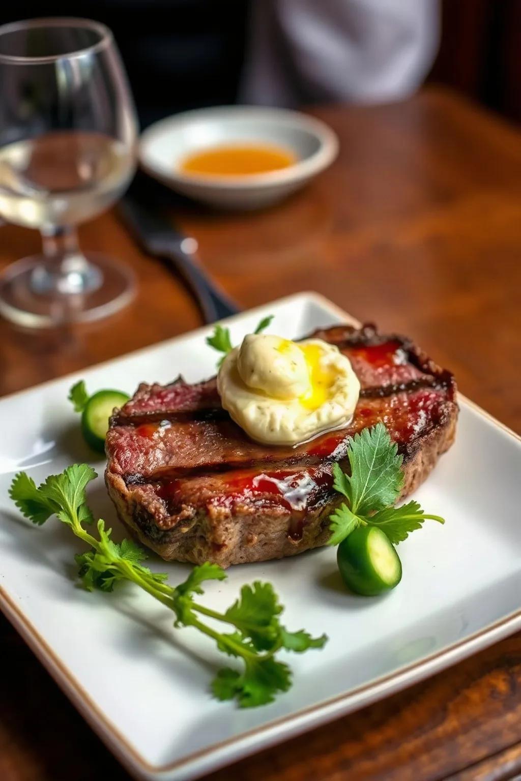 Bavette de b uf beurre maître d'hôtel
