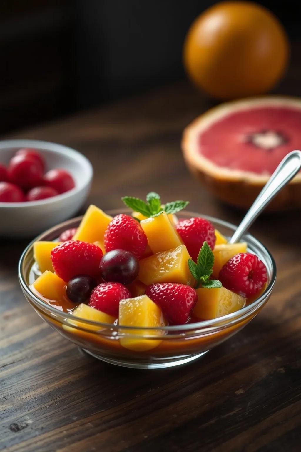 Salade de fruits sirop léger à l'orange