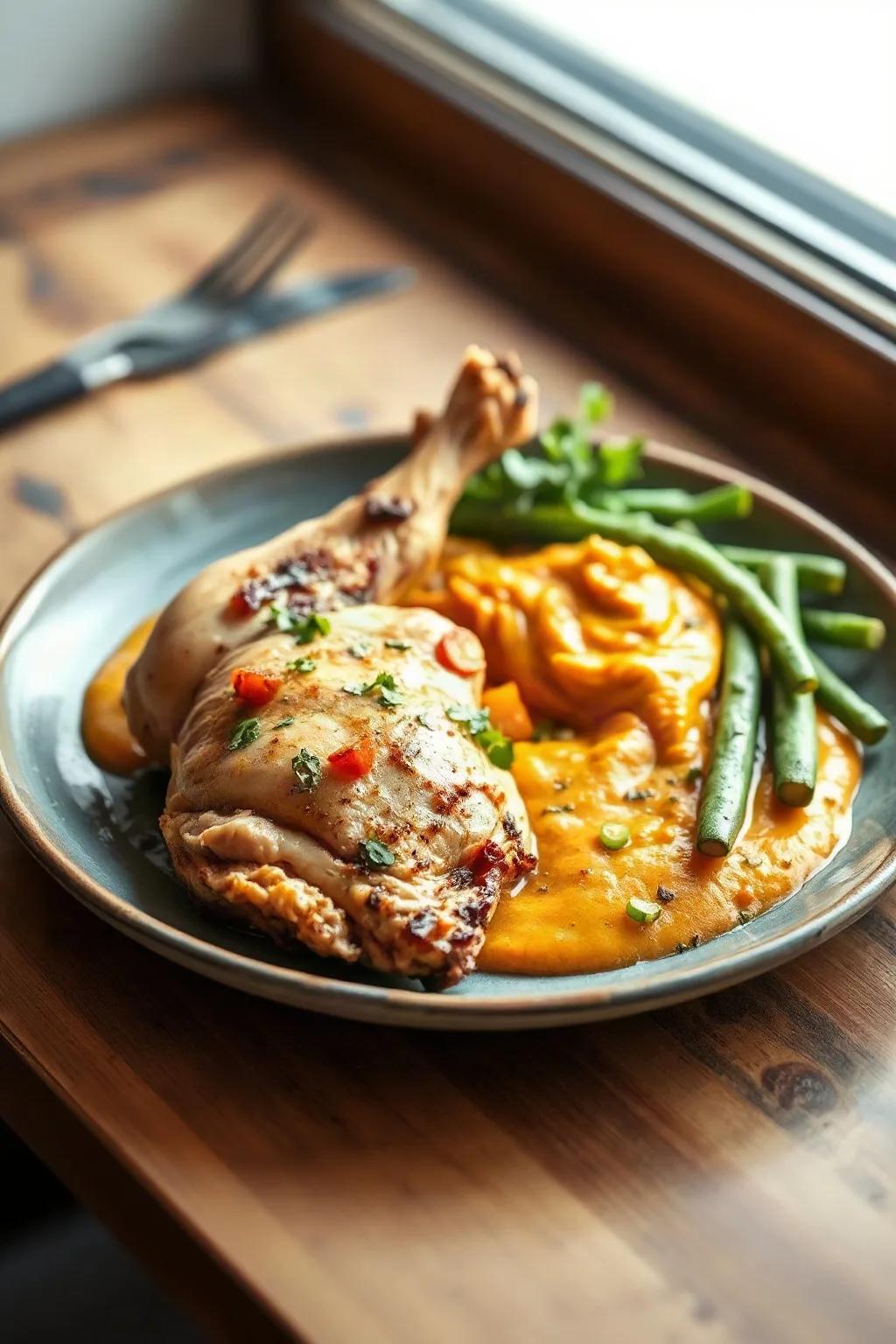 Chicken with Sweet Potato Purée