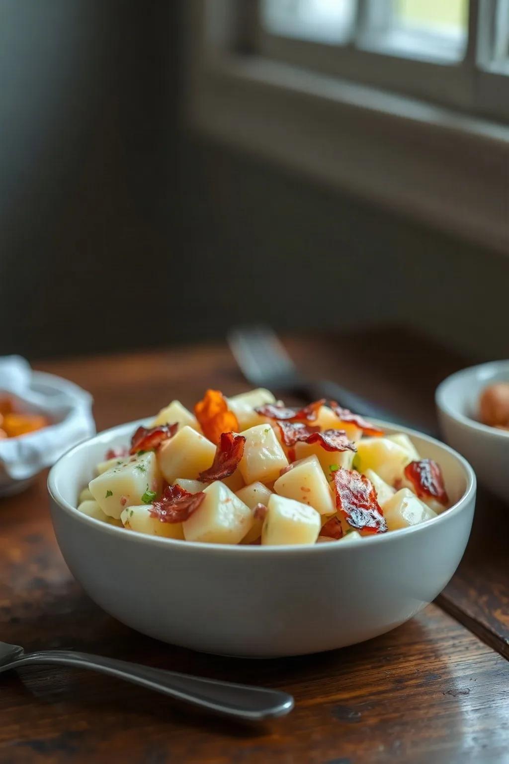 Salade de pommes de terre au bacon