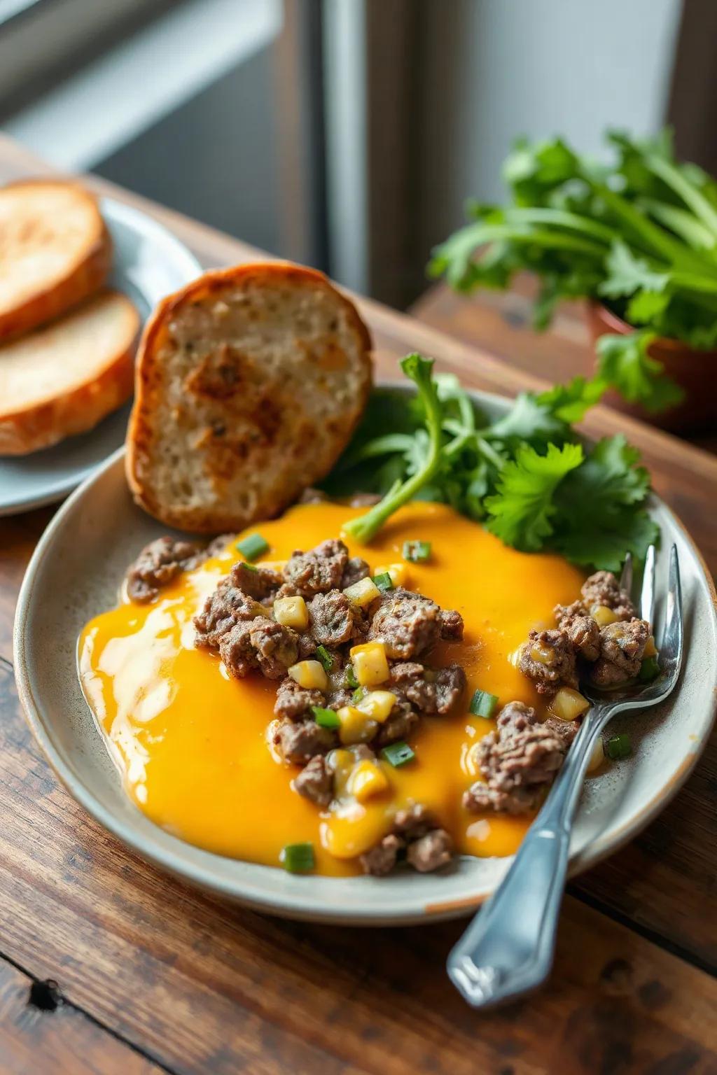 Carnivore Ground Beef and Cheese Skillet