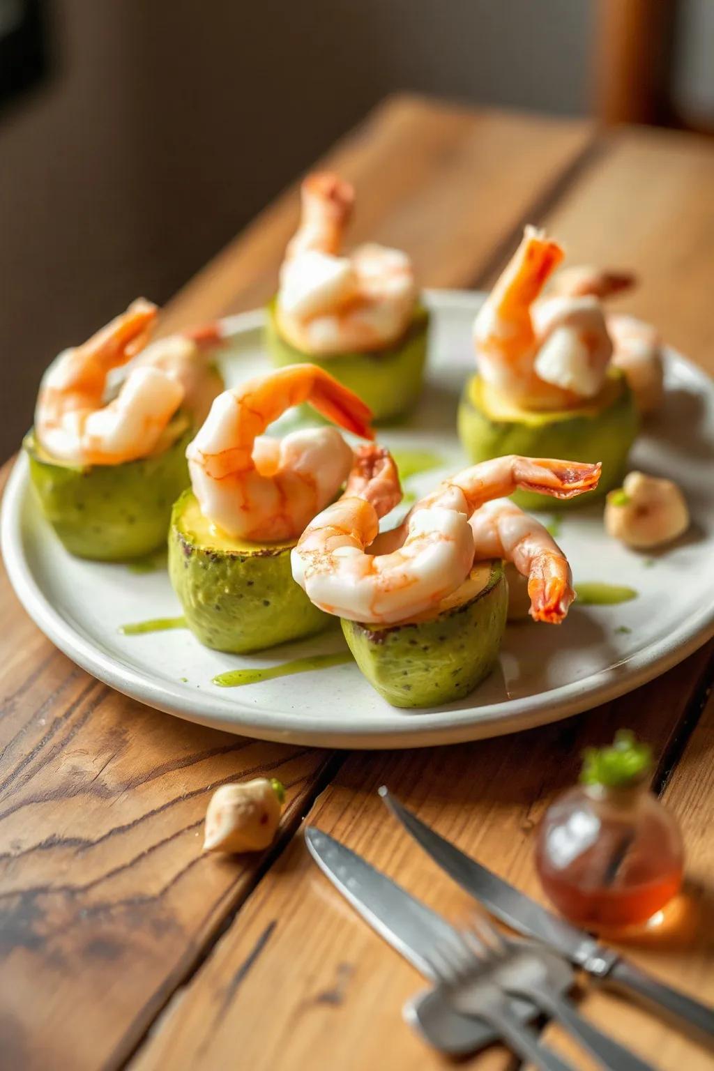 Verrinas de Aguacate y Camarones